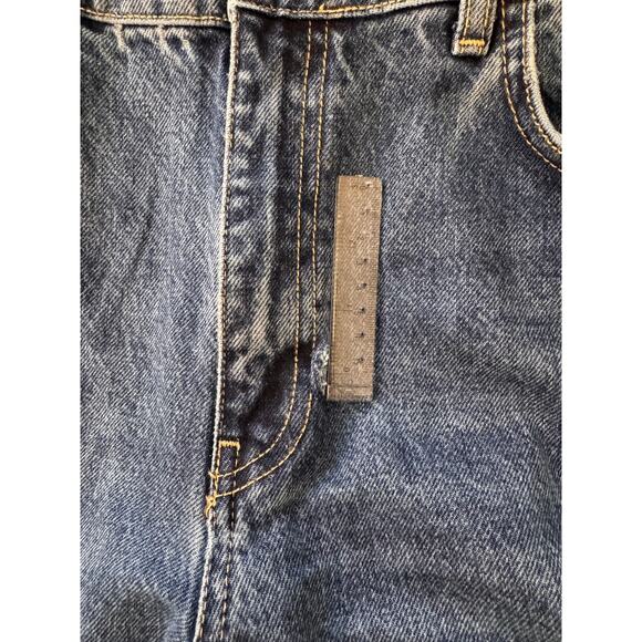 New ZARA Women's Blue Raw Hem Straight Leg Denim Jeans Size 8 FLAWED - Picture 4 of 5